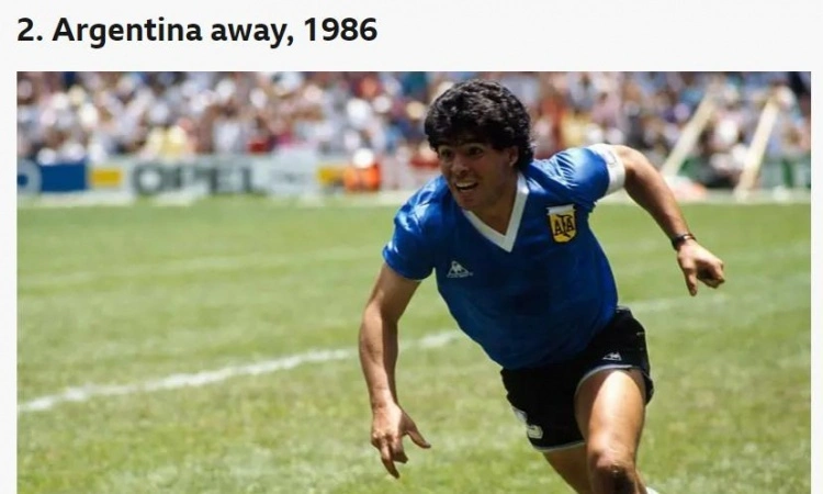 Argentina 1986 Maradona away jersey