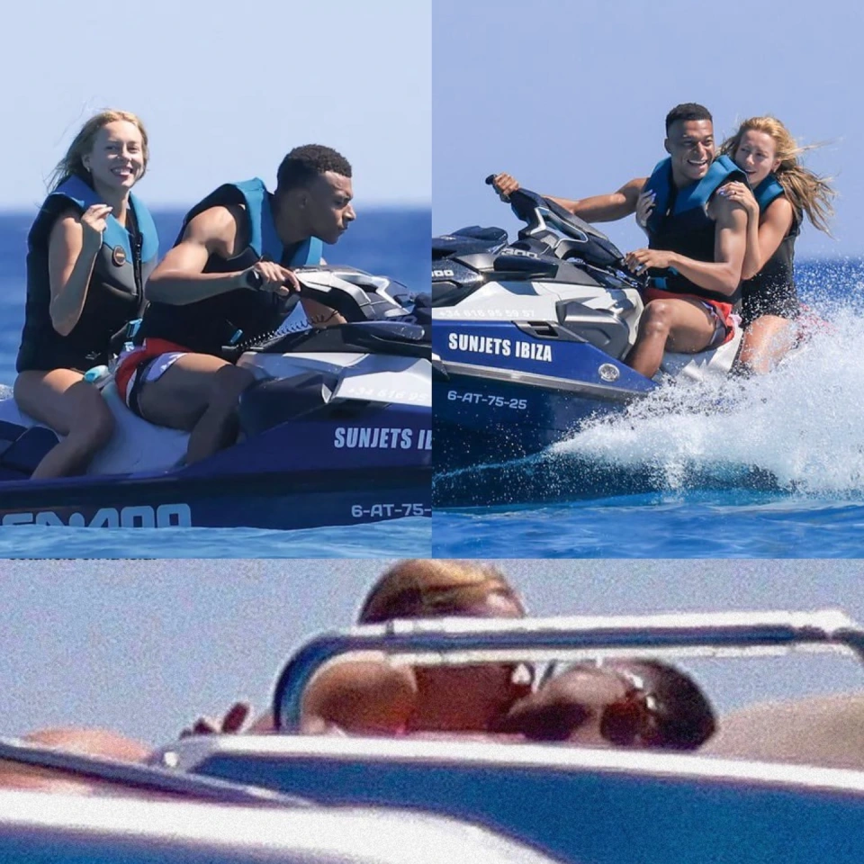 Mbappé on yacht with girlfriend