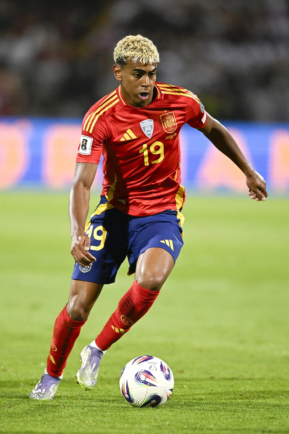 Lamine Yamal in action for Spain at World Cup 2026